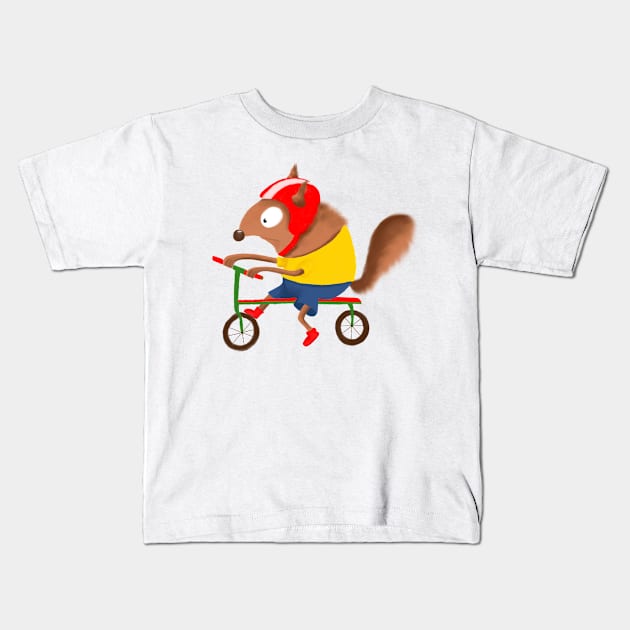 squirrel Kids T-Shirt by Lins-penseeltje